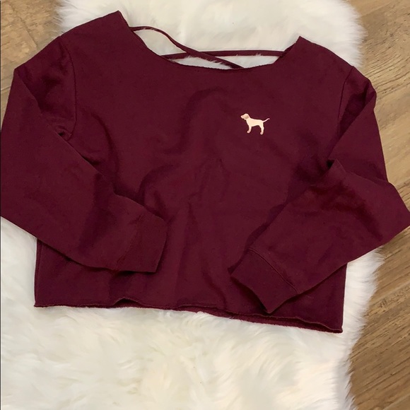 PINK Victoria's Secret Tops - Women’s VS PINK Oversized Cropped Sweatshirt